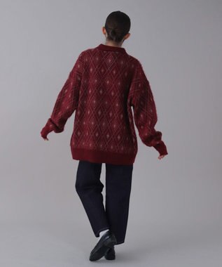 WEGO 【ユニセックス着用ITEM】アーガイルニットポロ ワイン