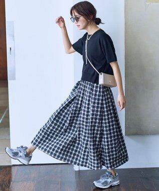 ANY 【2SET】ニット×チェックスカートセット