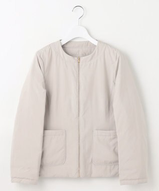 自由区 【カタログ掲載】ライトダウンリバーシブルノーカラー ジャケット グレージュ