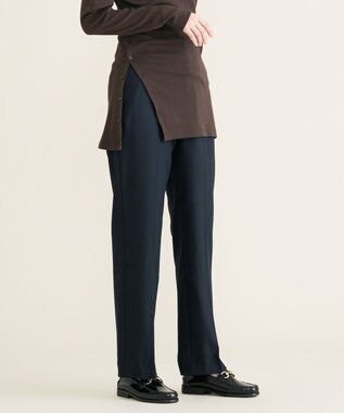 SHARE PARK LADIES 【洗える】TRストレートパンツ ネイビー