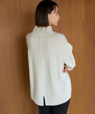 UNFILO カシミヤブレンド ハイネックニット シルバーラメ