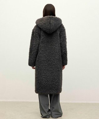 NAVE 【ReNAVE】プードルボア ロングジャケット チャコール系