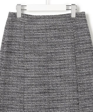 23区 L ライトシャインツイード スカート ブラックミックス