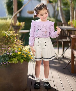 ANY KIDS 【WEB限定】7days プリント Tシャツ ラベンダー×ウサギ