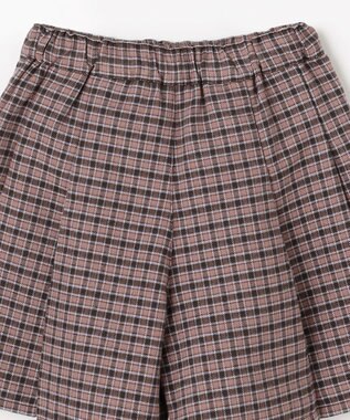 ANY KIDS チェック柄 ショートパンツ ブラウン×チェック