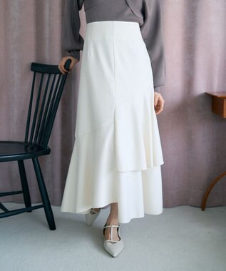 earth music&ecology ティアードイレヘムスカート Ivory
