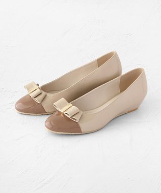 TOCCA 【選べる2デザイン・晴雨兼用】PAIR OF KNOT RAINPUMPS レインパンプス ベージュ系