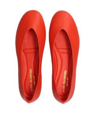 INTER-CHAUSSURES 【INTER-CHAUSSURES】ラウンドトウサケットバレエシューズ オレンジ