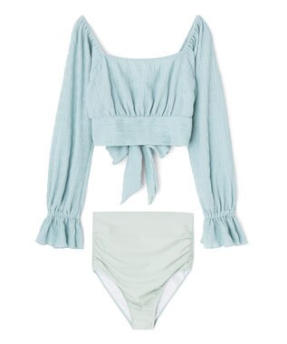 San-ai Resort（三愛水着楽園） 【SALE】トップス付き3点セット水着　9M　【San-ai Resort（サンアイリゾート）】 グリーン