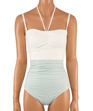 San-ai Resort（三愛水着楽園） 【SALE】トップス付き3点セット水着　9M　【San-ai Resort（サンアイリゾート）】 グリーン