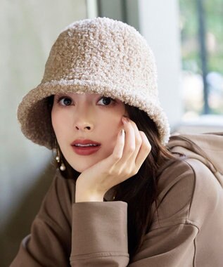 Tiaclasse ボアバケットハット ベージュ