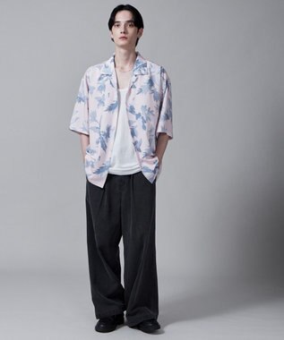 WEGO 【ユニセックス着用ITEM/MLサイズ展開】トロミアロハシャツ（S） ピンク