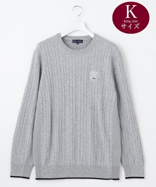 23区GOLF 【MEN/キングサイズ】ストレッチ カラーニット