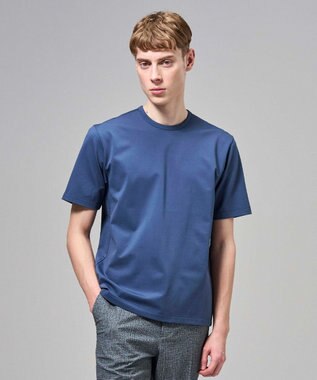 JOSEPH HOMME クリアコットンカノコ クルーネックTシャツ ネイビー系