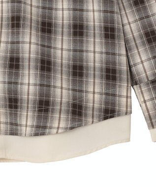 CRAFT STANDARD BOUTIQUE レイヤードライクチェックシャツ Brown