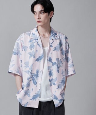 WEGO 【ユニセックス着用ITEM/MLサイズ展開】トロミアロハシャツ（S） ピンク