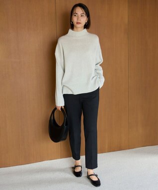 UNFILO L 【先行予約】カシミヤブレンド ハイネックニット シルバーラメ