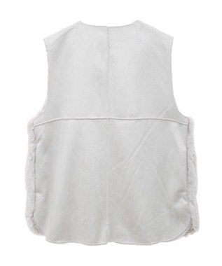 CRAFT STANDARD BOUTIQUE エコファー×ムートンチュニックベスト Light Gray