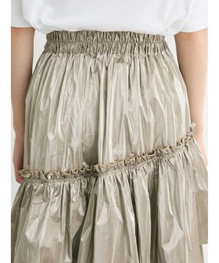 Green Parks ・ＥＬＥＮＣＡＲＥ　ＤＵＥ　メタリックティアードスカート Gold