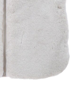 CRAFT STANDARD BOUTIQUE エコファー×ムートンチュニックベスト Light Gray