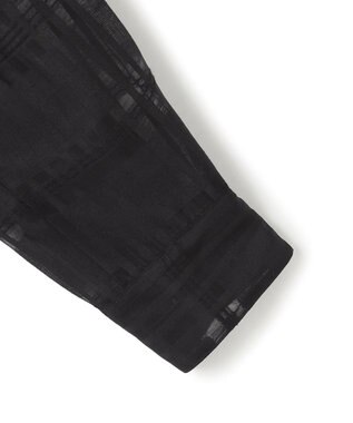 ICB 【洗える】シアードビーチェックブルゾン ブラック系チェック