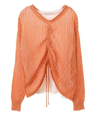 Green Parks ＳＥＴ２点２ｗａｙシャーリングニット＋インナー Orange