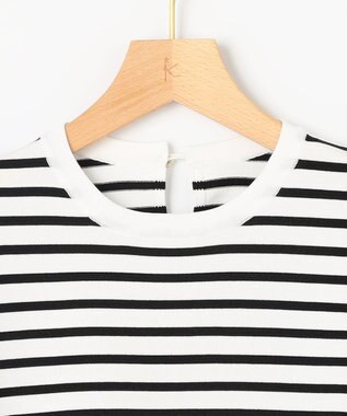 組曲 フラワーメタル ニットTシャツ オフボーダー