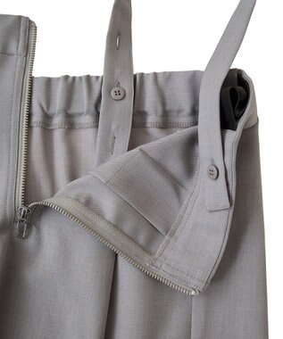 Green Parks マルチＷＡＹフロントｚｉｐサロペットスカート Brown