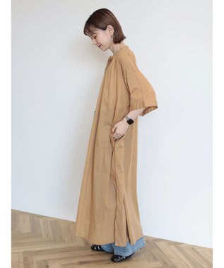AMERICAN HOLIC ふんわりインドボイルロングワンピース Camel