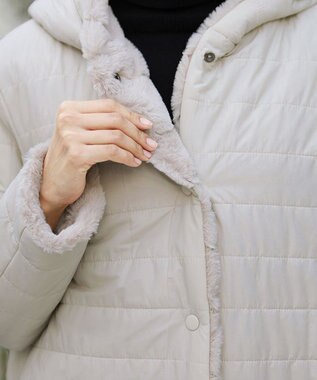 Tiaclasse 【2WAY】エコファーキルティングリバーシブルコート ベージュ