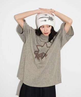 WEGO 【ユニセックス着用ITEM】スノーダイグラフィックT ベージュ