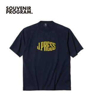 J.PRESS MEN 【J.PRESS ORIGINALS】Supima Recycle Jersey J.PRESS Logo T-shirt ネイビー系