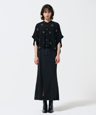 GRACE CONTINENTAL チェリーポンチョブラウス ブラック