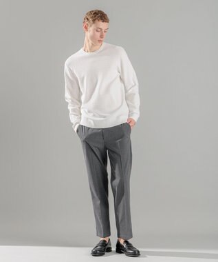 JOSEPH HOMME 新色追加【洗える】ヴィスコースリンクス　クルーネックニット ホワイト系