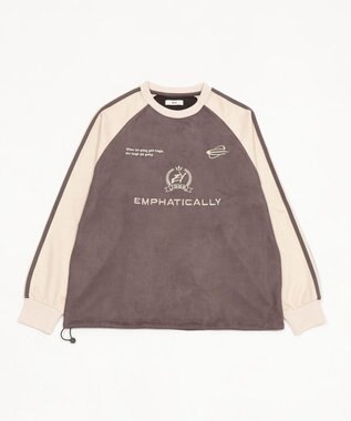 WEGO 【ユニセックス着用ITEM】フェイクスウェードゲームプルオーバー ブラック中濃色