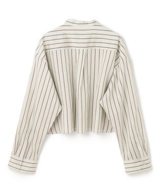 BEIGE， 【洗える】KNOX / ショート丈バンドカラーシャツ Sage St