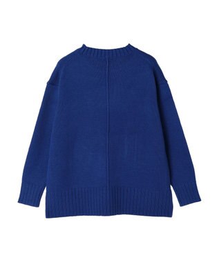 earth music&ecology ウォッシャブル脇スリットクルーネックプルオーバー Blue