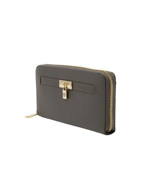 CLATHAS イヴェット ラウンド長財布 ダークグレー