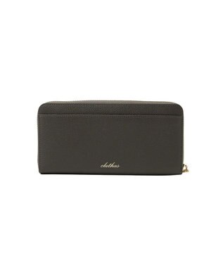 CLATHAS イヴェット ラウンド長財布 ダークグレー