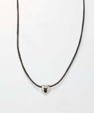 Phoebe プランプハートコードチョーカーネックレス シルバー