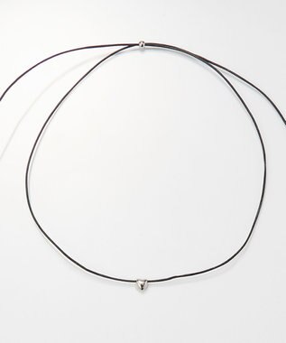 Phoebe プランプハートコードチョーカーネックレス シルバー