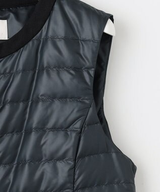 自由区 【洗える】ライトダウン ジレ ミッドナイト