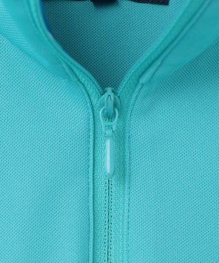 23区GOLF 【MEN】【接触冷感・UVケア・吸水速乾】ハーフジップ 無地ポロシャツ ブルー系