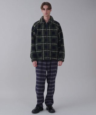 WEGO 【ユニセックス着用ITEM】ボアチェックブルゾン 柄1