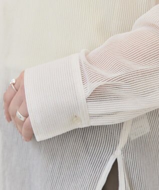 AMERICAN HOLIC メッシュ長袖シャツ Ivory