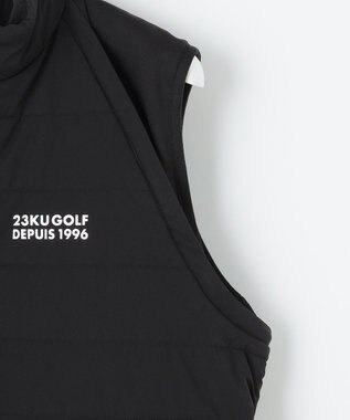 23区GOLF 【MEN/キングサイズ】【防風/撥水/ストレッチ】【袖取り外しで2WAY】キルティング ブルゾン ブラック系
