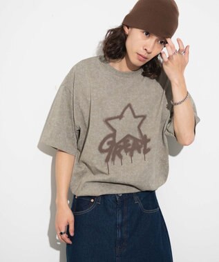 WEGO 【ユニセックス着用ITEM】スノーダイグラフィックT ベージュ