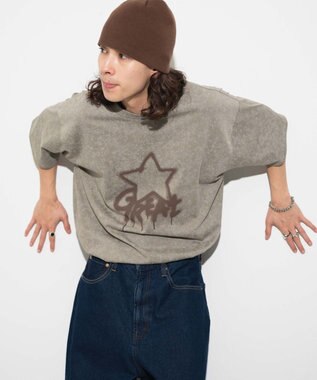 WEGO 【ユニセックス着用ITEM】スノーダイグラフィックT ベージュ