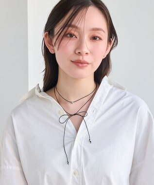 Phoebe プランプハートコードチョーカーネックレス シルバー