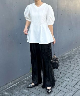 Green Parks AnriettMusee シアータックワイドパンツ Black